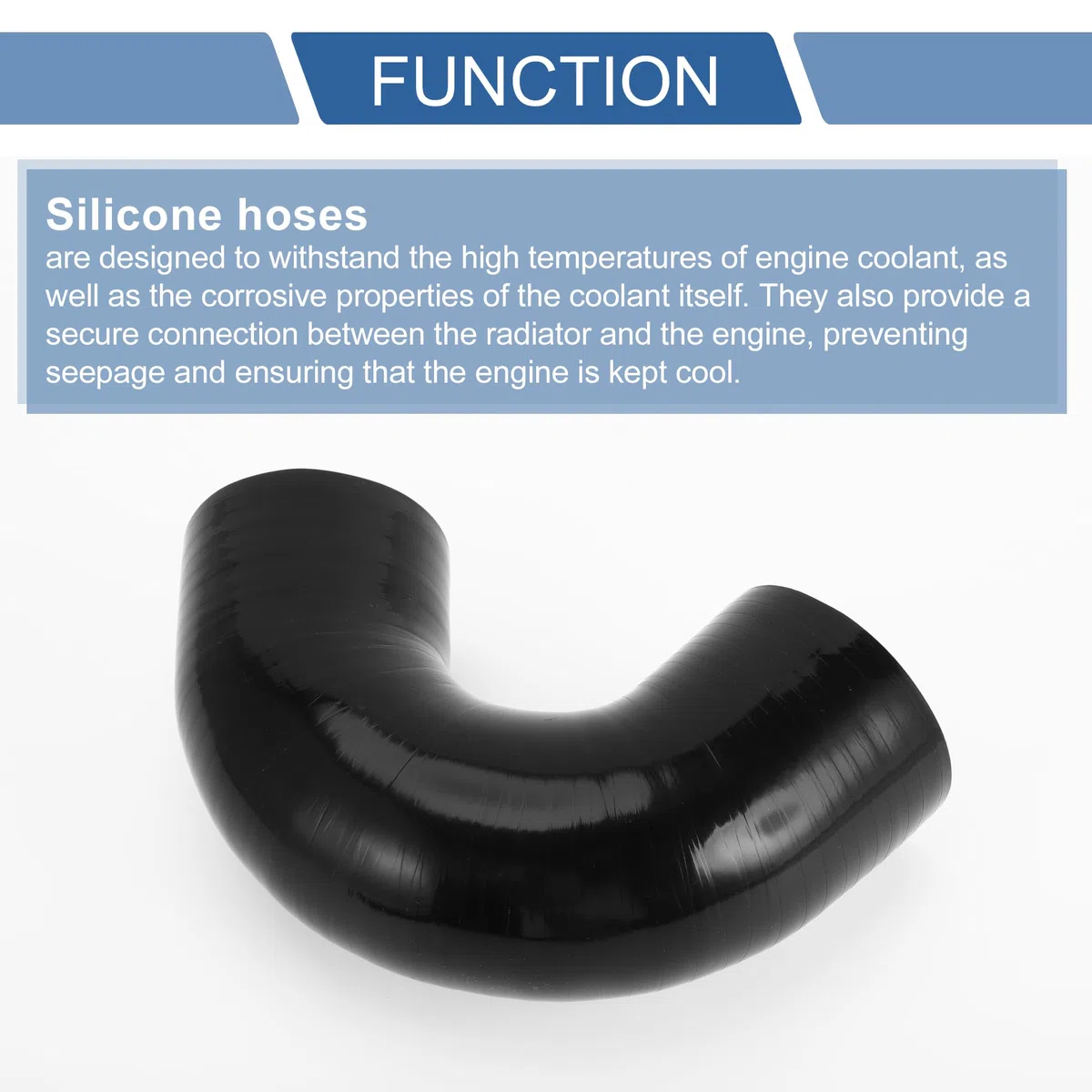 A ABSOPRO 1 Pz 63mm/2.48" ID 90mm/3.54" Lunghezza 135 Gradi Tubo in Silicone Nero Tubo Refrigerante Universale