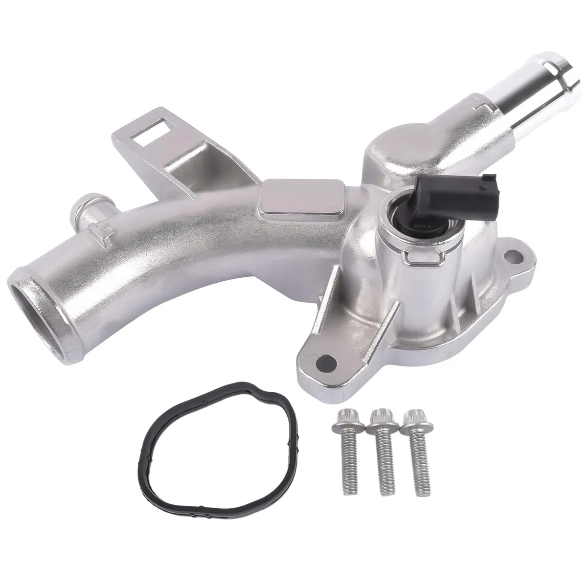 Bisenya Flangia del refrigerante con sensore tubo dell'acqua alluminio compatibile con Adam Corsa E D Astra J Meriva B 25192985 1338022
