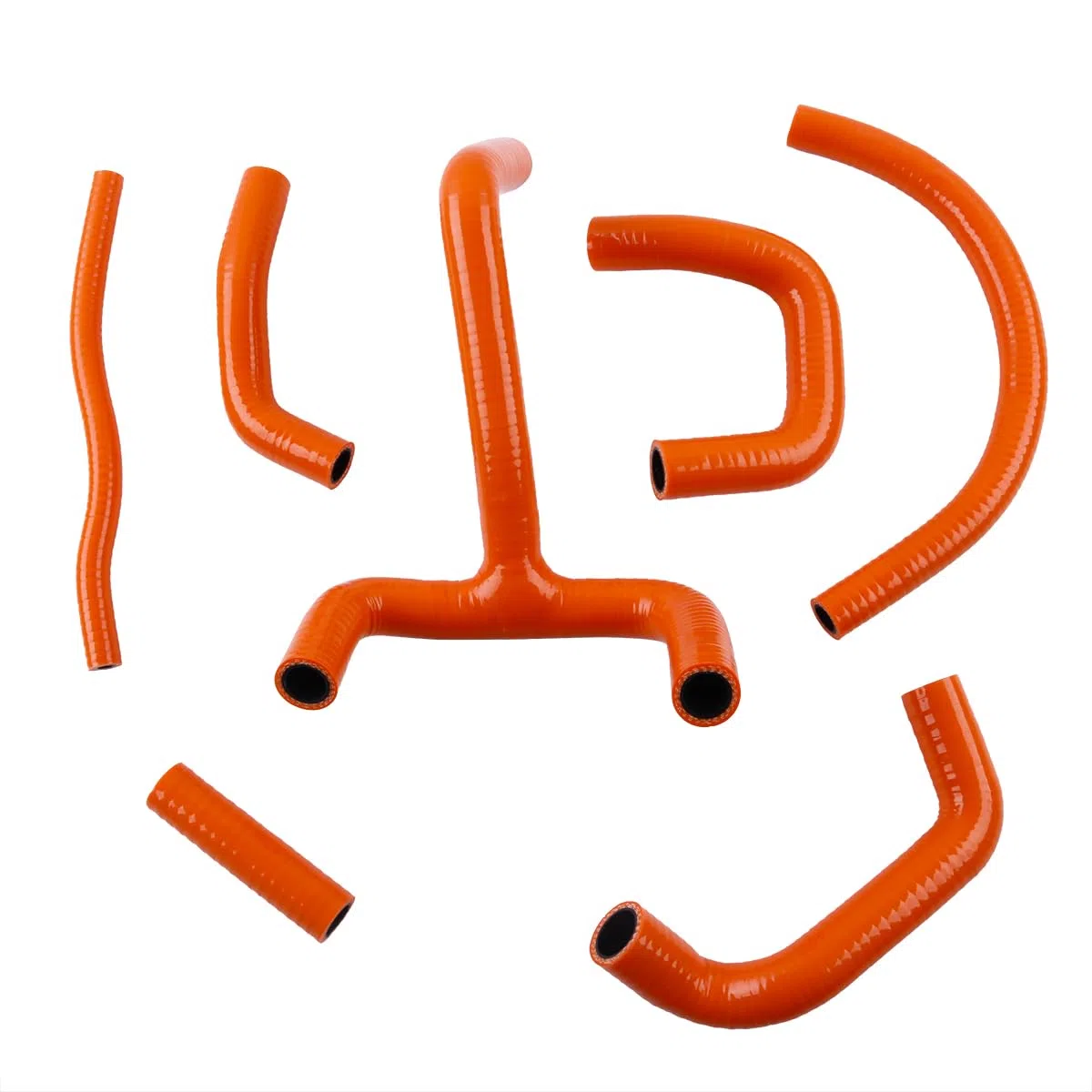 Set di tubi di raffreddamento in silicone per KTM LC4 620 625 640 660 esterno arancione, interno nero