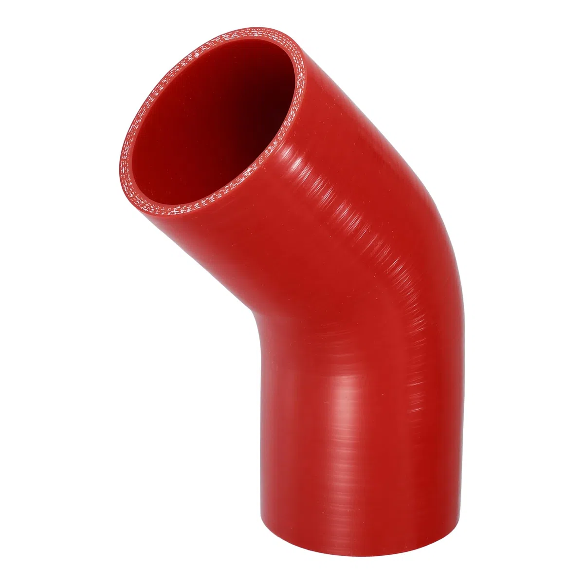 QUARKZMAN 1 Pz Tubo in Silicone Rosso Universale per Auto Lunghezza 90mm (3.54") con Diametro Interno di 70mm (2.76") a 45 Gradi