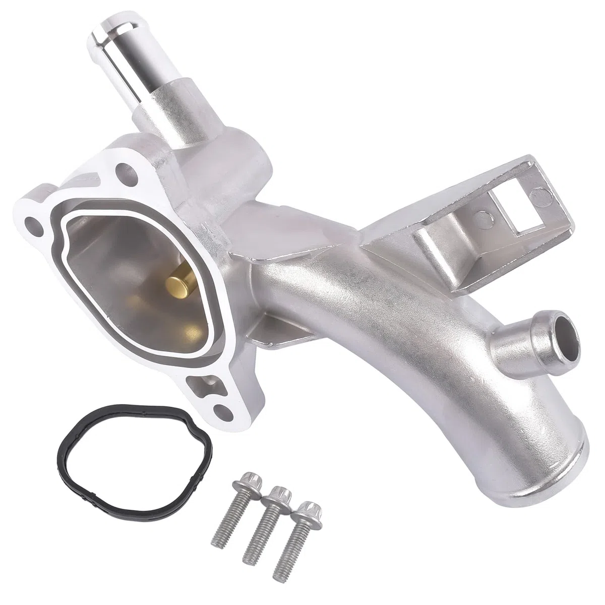 Bisenya Flangia del refrigerante con sensore tubo dell'acqua alluminio compatibile con Adam Corsa E D Astra J Meriva B 25192985 1338022