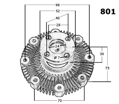 JAPANPARTS JPVC-801 Giunto Visc Sj 413 84>90 1.3