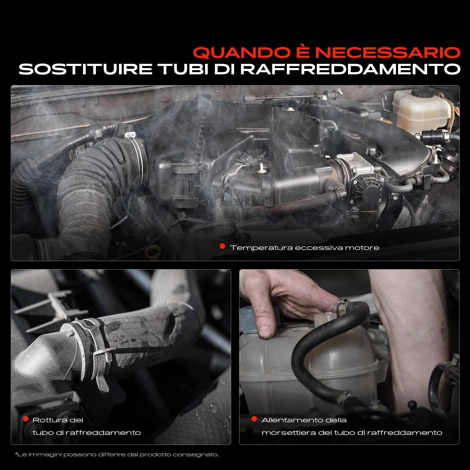 Frankberg Tubo del radiatore Tubo dell'acqua di raffreddamento Compatibile con A3 8P1 A3 Cabriolet 8P7 A3 Sportback 8PA Altea 5P1 Altea XL 5P5 5P8 Cordoba 6L2 Ibiza III 6L1 Replace# 03G121065AC