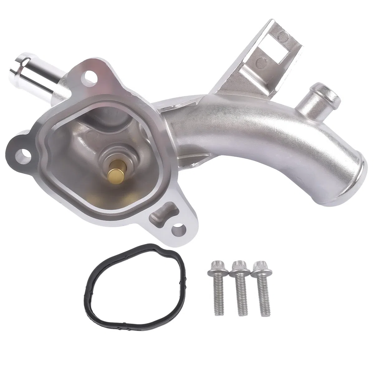 Bisenya Flangia del refrigerante con sensore tubo dell'acqua alluminio compatibile con Adam Corsa E D Astra J Meriva B 25192985 1338022