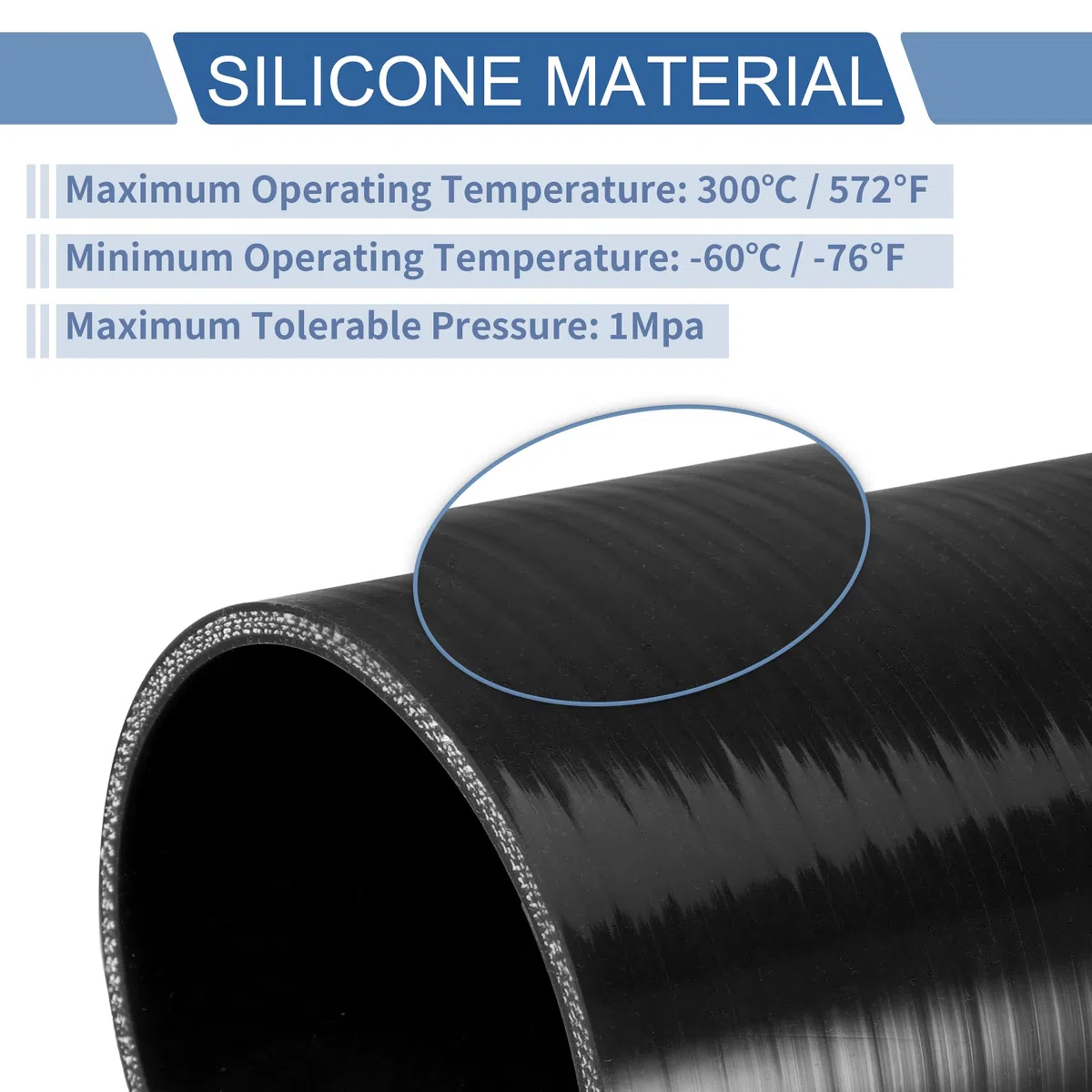 A ABSOPRO 1 Pz 63mm/2.48" ID 90mm/3.54" Lunghezza 135 Gradi Tubo in Silicone Nero Tubo Refrigerante Universale