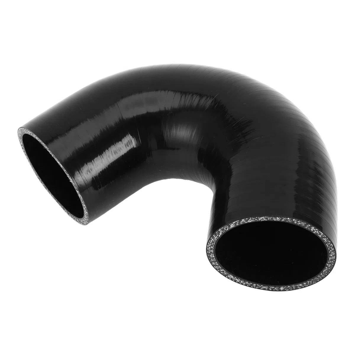 A ABSOPRO 1 Pz 63mm/2.48" ID 90mm/3.54" Lunghezza 135 Gradi Tubo in Silicone Nero Tubo Refrigerante Universale